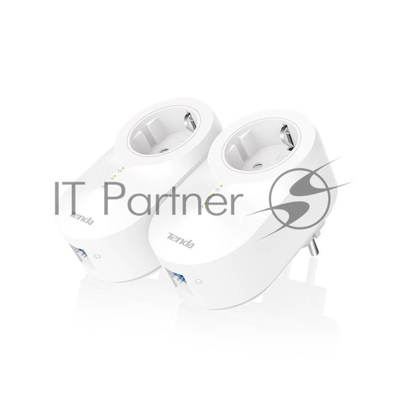 Сетевой адаптер Tenda PH6 набор 2хPowerLine адаптеров AV1000 с проходной Евро розеткой