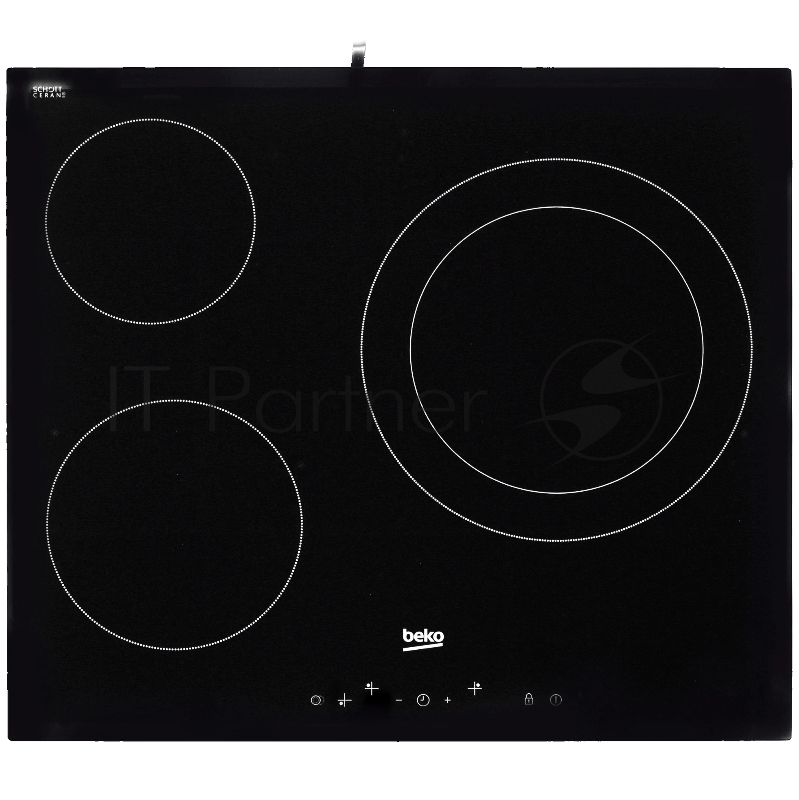 Электрическая варочная поверхность Beko HIC 63401 T, 3 конфорки, с зоной расширения, стеклокерамика, 5700 Вт