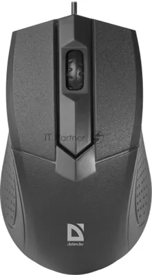Мышь проводная Defender Optimum MB-270 черный, 1000 dpi, USB, кнопки - 3