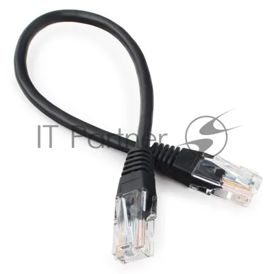 Патч-корд UTP Cablexpert cat.5e 0.25м, литой, многожильный, черный