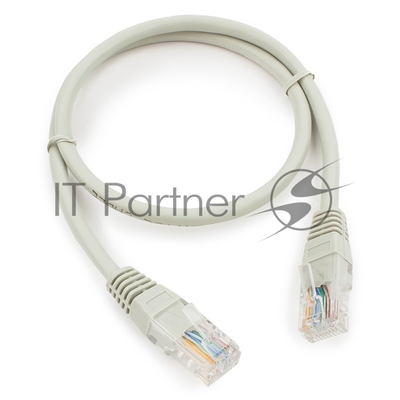 Патч-корд медный UTP Cablexpert PP10-0.5M cat.5, 0.5м, литой, многожильный, серый