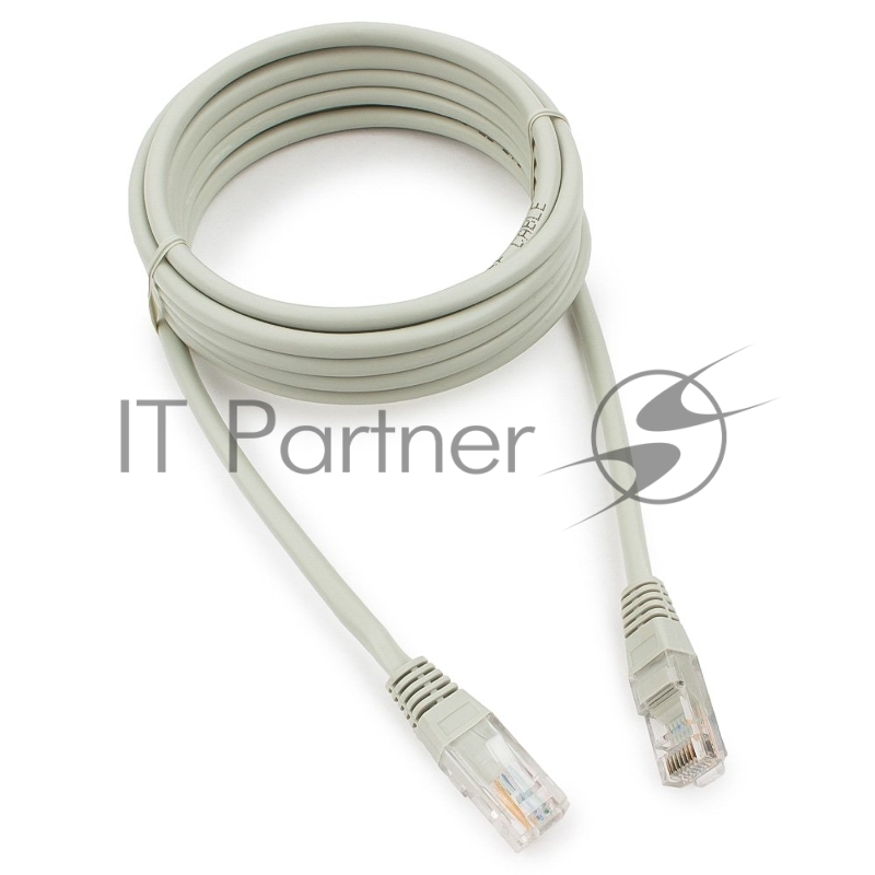 Патч-корд медный UTP Cablexpert PP10-3M cat.5e, 3м, литой, многожильный, серый