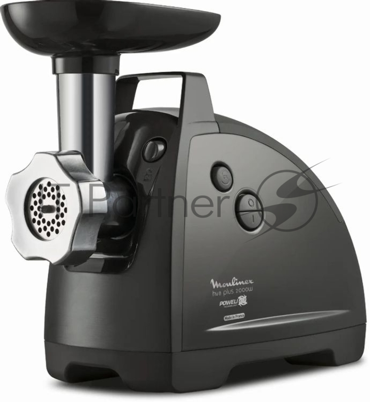 Мясорубка электрическая Moulinex ME682832 черный, 2000 Вт, 2.6 кг/мин, реверс, защита от перегрузки, насадки - 4