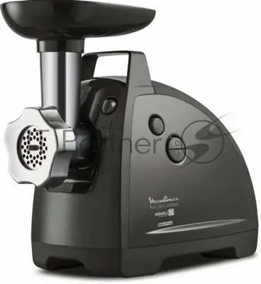 Мясорубка электрическая Moulinex ME682832 черный, 2000 Вт, 2.6 кг/мин, реверс, защита от перегрузки, насадки - 4
