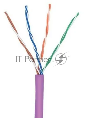 Кабель информационный Lanmaster TWT-5EUTP-NGLS кат.5е U/UTP не экранированный 4X2X24AWG PVC внутренний 305м фиолетовый