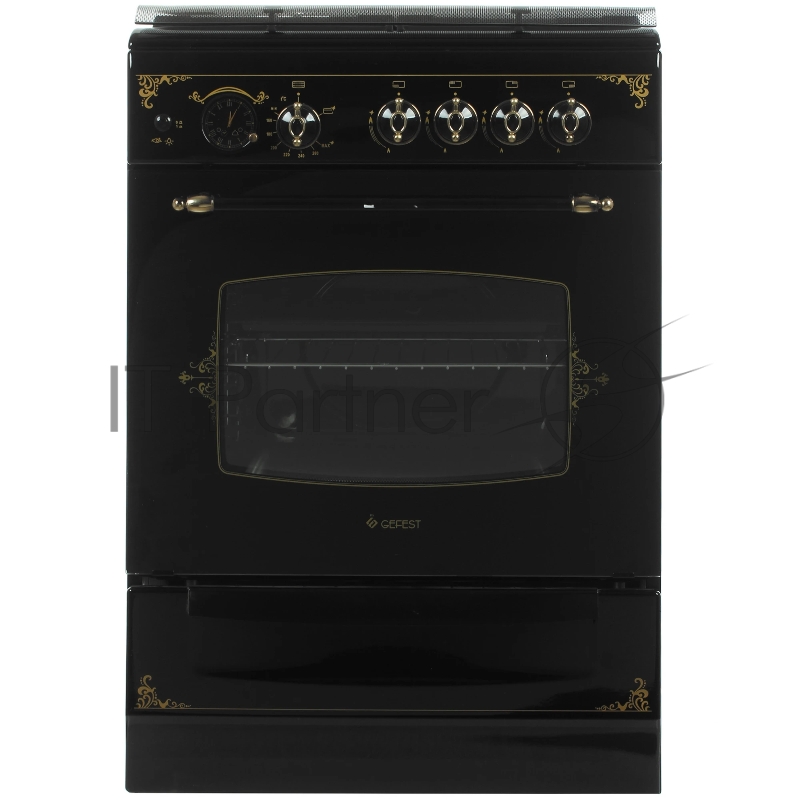 Плита газовая Gefest ПГ 6100-03 0179 черный, конфорок 4 шт, духовка 52 л, 60 см x 85 см x 60 см