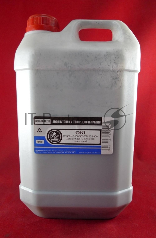 Тонер OKI C3300N/5500/9600/9650/9800, Xerox Phaser 7400 Black химический (кан. 1кг) B&W Premium фас. Россия