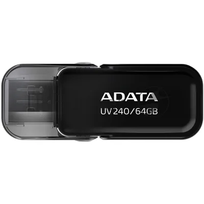 Флешка USB ADATA UV240 (AUV240-64G-RBK), 64Gb, USB 2.0, R/W 15/5, черный