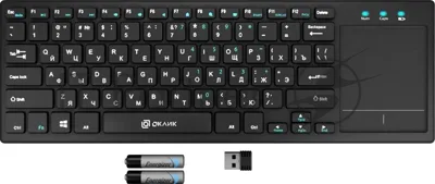 Клавиатура Oklick 830ST беспроводная, радиоканал, чёрный