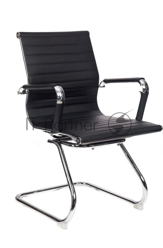 Кресло Бюрократ CH-883-LOW-V/BLACK черный, экокожа, 120 кг, механизм качания, низкая спинка