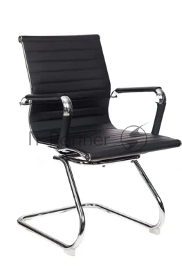 Кресло Бюрократ CH-883-LOW-V/BLACK черный, экокожа, 120 кг, механизм качания, низкая спинка