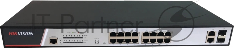Коммутатор Hikvision DS-3E2318P, 16×1 Гбит/с PoE+ + 2×1 Гбит/с SFP, управляемый