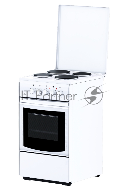 Плита электрическая Flama AE 1409 W белый, конфорок 4 электрических, духовка 50 л, 50 см x 85 см x 60 см