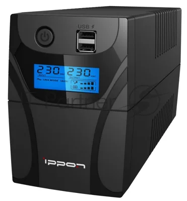 Источник бесперебойного питания Ippon Back Power Pro II 600 / 600 ВА / 360 Вт / 4 x CEE 7 (евророзетка)