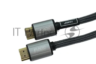 Кабель видео LAZSO WH-111-B HDMI (m)/HDMI (m) 1м. позолоченные контакты черный