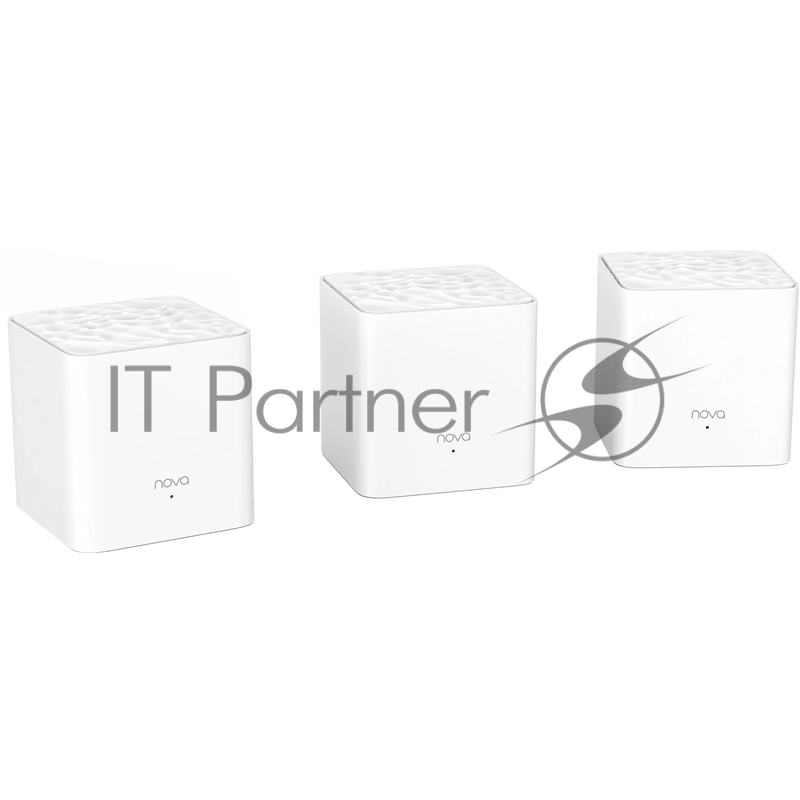 Двухдиапазонная Wi-Fi Mesh система Tenda nova MW3 (3 роутера) АС1200, 2 порта fast ethernet RJ45