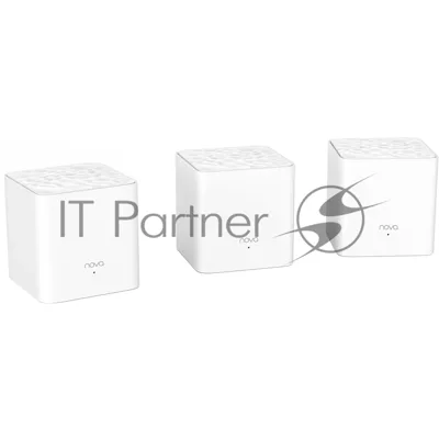 Двухдиапазонная Wi-Fi Mesh система Tenda nova MW3 (3 роутера) АС1200, 2 порта fast ethernet RJ45