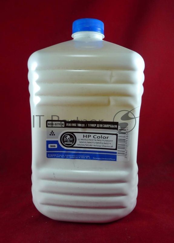Тонер HP Color LJ M252/M274/M277/M377/M452/M477/M553/M577/M154/M180 (CF402/CF412/CF362/CF512/CF532) Yellow химический (кан. 1кг) BW Premium фас. Россия