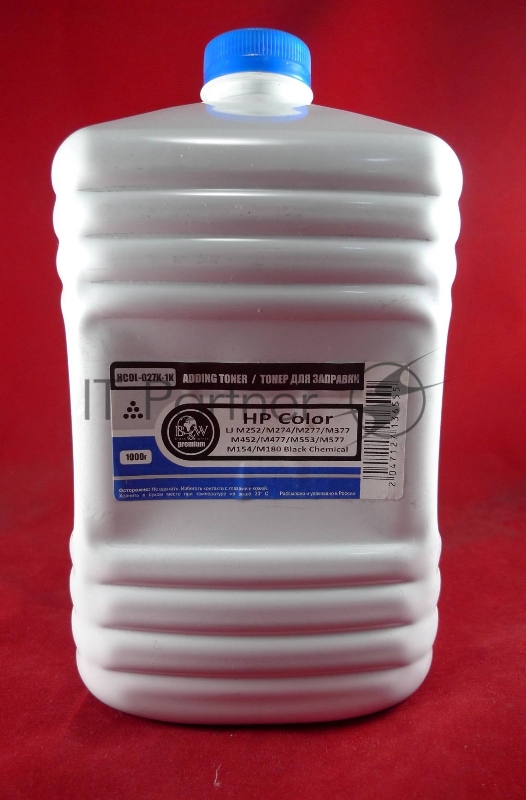 Тонер HP Color LJ M252/M274/M277/M377/M452/M477/M553/M577/M154/M180 (CF400/CF410/CF360/CF510/CF530) Black химический (кан. 1кг) BW Premium фас. Россия
