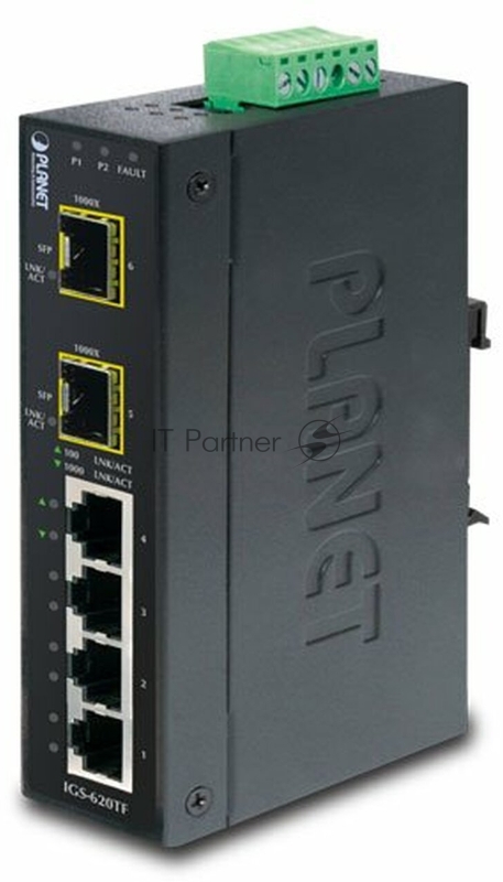 Коммутатор PLANET IGS-620TF, 4×1 Гбит/с + 2×2.5 Гбит/с SFP, неуправляемый