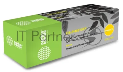 Картридж лазерный Cactus CS-PH6510Y (106R03487) желтый (2400 стр.) для Xerox Phaser 6510DN/WC 6515DN