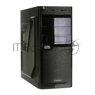 Компьютерный корпус Miditower ExeGate XP-330U Black, ATX, (XP450, Black,120мм), 2хUSB+2хUSB 3.0, Audio