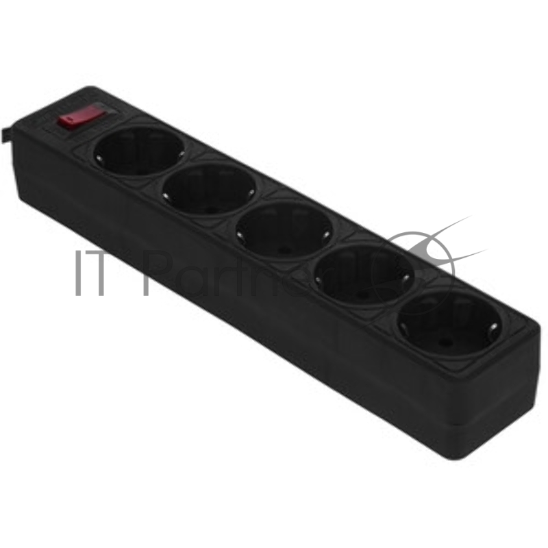 Сетевой фильтр Smartbuy SBSP-50-K One, 10А, 2 200 Вт, 5 розеток, длина 5,0 м, черный (SBSP-50-K)/35