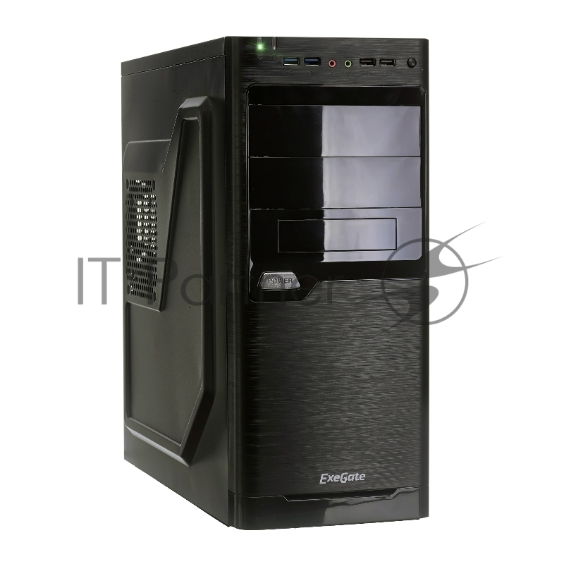 Компьютерный корпус ExeGate EX272730RUSMiditowerXP-330U Black, ATX, (XP600, Black,120мм), 2хUSB+2хUSB 3.0, Audio
