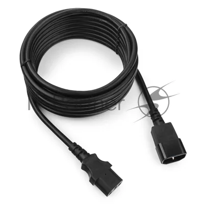 Кабель питания сист.блок-монитор Cablexpert PC-189-1-5M, 5м, C13-C14, 3x1кв.мм., черный, с заземлением