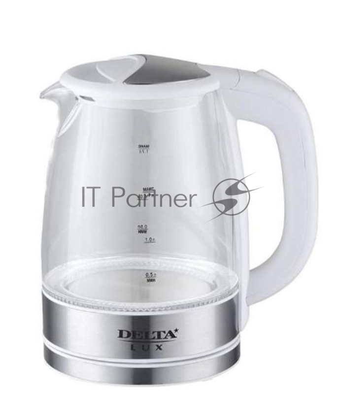 Чайник электрический Delta LUX DL-1204W белый