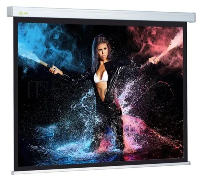 Экран для проектора SAKURA CINEMA MOTOSCREEN SCPSM-400X300FG, 197", 4:3, настенный, потолочный, Matte White