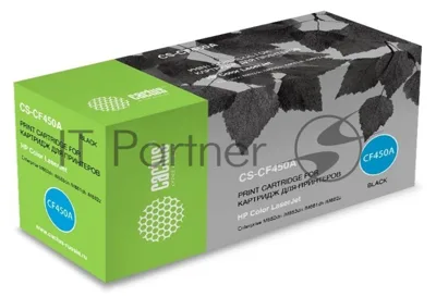 Картридж лазерный Cactus CS-CF450A черный (12500 стр.) для HP Color LJ Enterprise M652dn /M653dn /M681dh