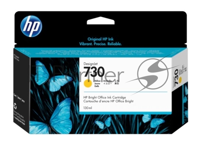 Картридж струйный HP 730 желтый для HP DesignJet T1700, 130 мл