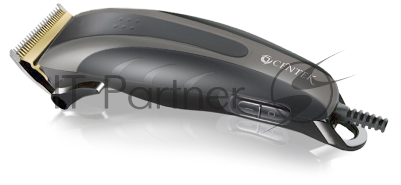 Машинка для стрижки Centek CT-2110 (черный/золотой) титановые ножи, прорезиненный корпус