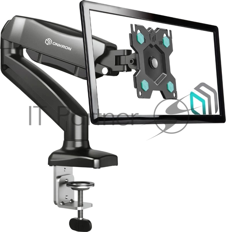 Кронштейн (держатель) ONKRON G80 для монитора 13"-32" дюймов настольный, черный