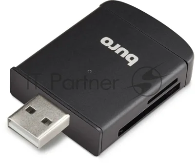 Кард-ридер Buro BU-CR-3103/черный/MMC/MS/MS Duo/MS Micro M2/MS Pro/RS-MMC/SD/SDHC/TF/mini-SD/USB 2.0/пластик