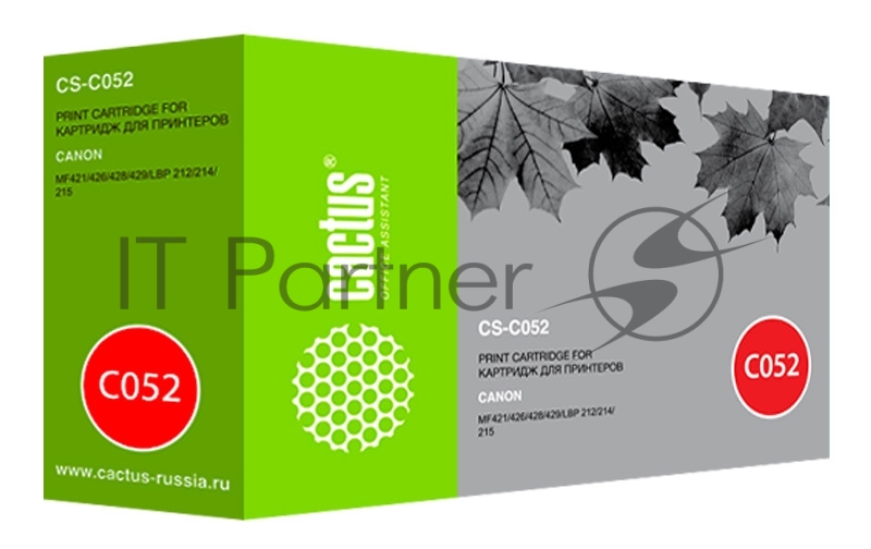 Картридж лазерный Cactus CS-C052 черный (3100 стр.) для Canon MF421/426/428/429/LBP 212/214/215