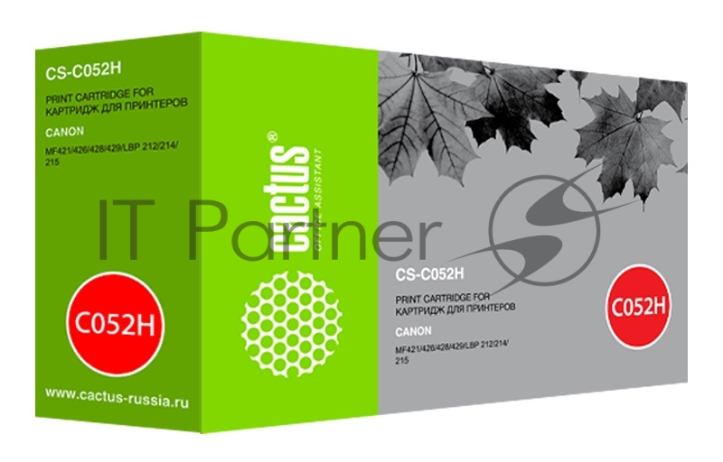 Картридж лазерный Cactus CS-C052H черный (9200 стр.) для Canon MF421/426/428/429; LBP 212/214/215