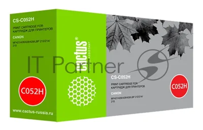 Картридж лазерный Cactus CS-C052H черный (9200 стр.) для Canon MF421/426/428/429; LBP 212/214/215