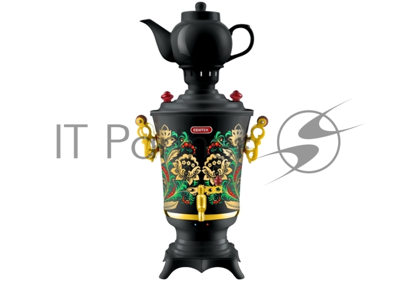 Самовар Centek CT-0093 черный/хохлома