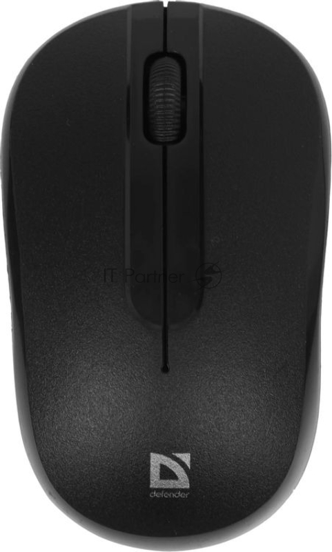 Мышь беспроводная Defender Datum MM-285 черный, 1600 dpi, радиоканал, USB, кнопки - 3