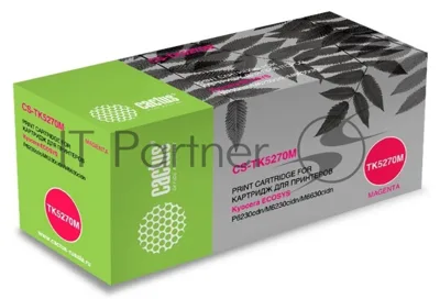 Картридж лазерный Cactus CS-TK5270M пурпурный (6000 стр.) для Kyocera ECOSYS P6230cdn, M6230cidn, M6630cidn