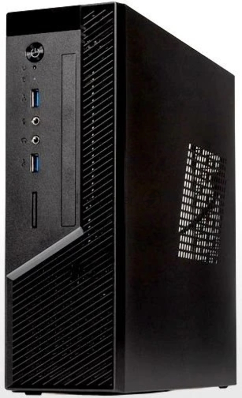 Компьютерный корпус с блоком питания 250Вт. Сase Foxline mITX 250W TFX, 2xUSB 3.0, черный Trim, powercord