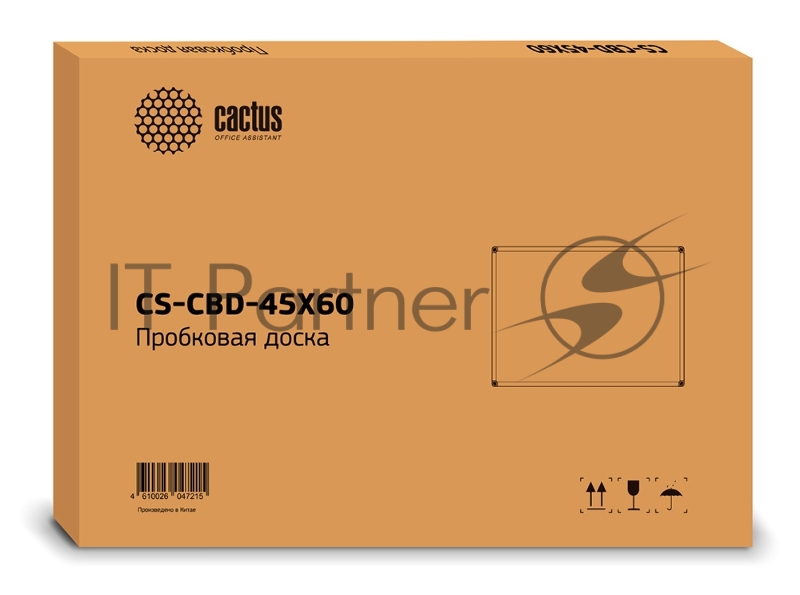 Демонстрационная доска Cactus CS-CBD-45X60 пробковая 45x60 см, алюминиевая рама