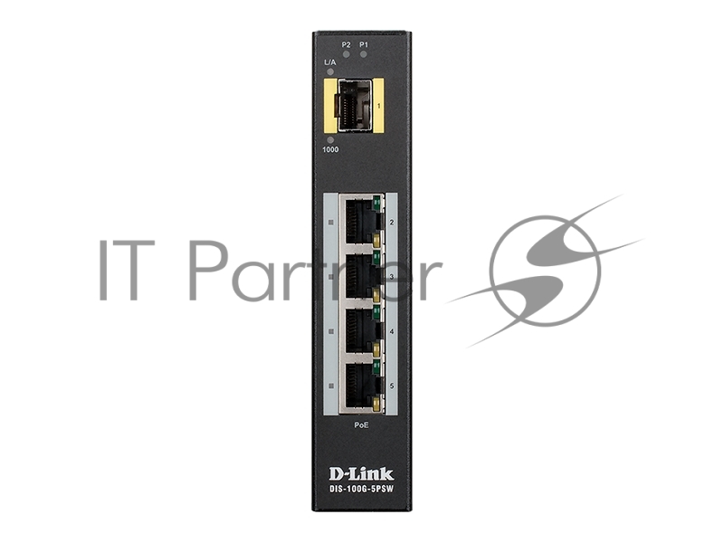 Коммутатор D-Link DIS-100G-5PSW/A1A, 4×1 Гбит/с + 1×1 Гбит/с SFP, неуправляемый
