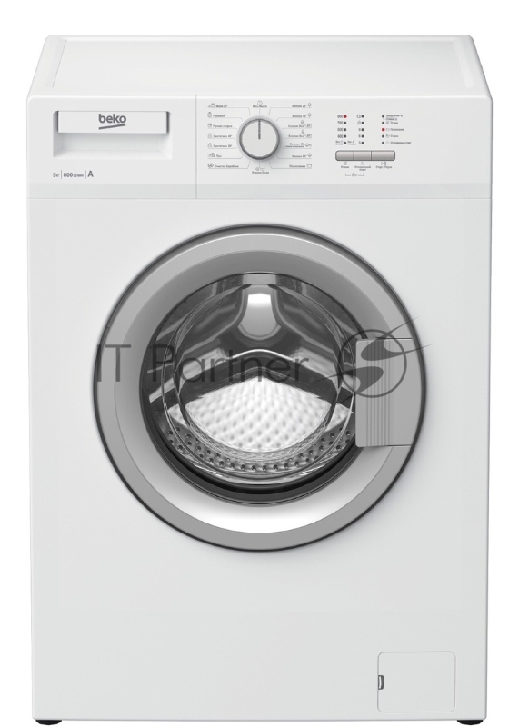 Стиральная машина Beko WRS 54P1 BSW белый, загрузка фронтальная 5 кг, 800 об/мин, класс: A-10%