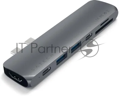Док-станция Satechi ST-CMBPM, USB Type-C, HDMI/Thunderbolt 3/USB Type-C/SD/microSD/USB 3.0, USB