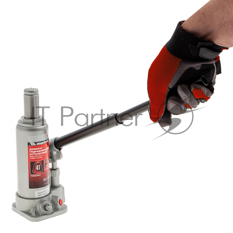 Домкрат Matrix гидравлический бутылочный 4 т h подъема 194–372мм в пласт. кейсе master