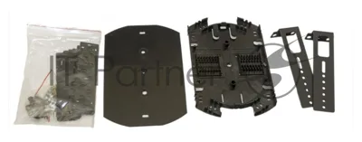 Бокс оптический универсальный Hyperline FO-19R-1U-3xSLT-W140H42-24UN-BK 19", от 8 до 24 портов (SC, duplex LC, ST, FC), со сплайс пластиной, без пигтейлов и проходных адаптеров, 1U, черный