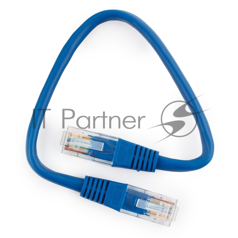 Патч-корд медный UTP Cablexpert PP10-0.25M/B cat.5e, 0.25 м, литой, многожильный, синий